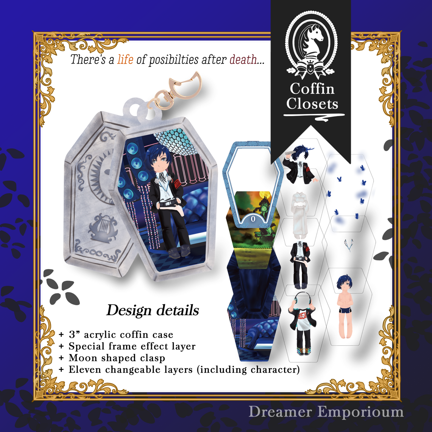 Coffin Closet Changing Acrylic Charms