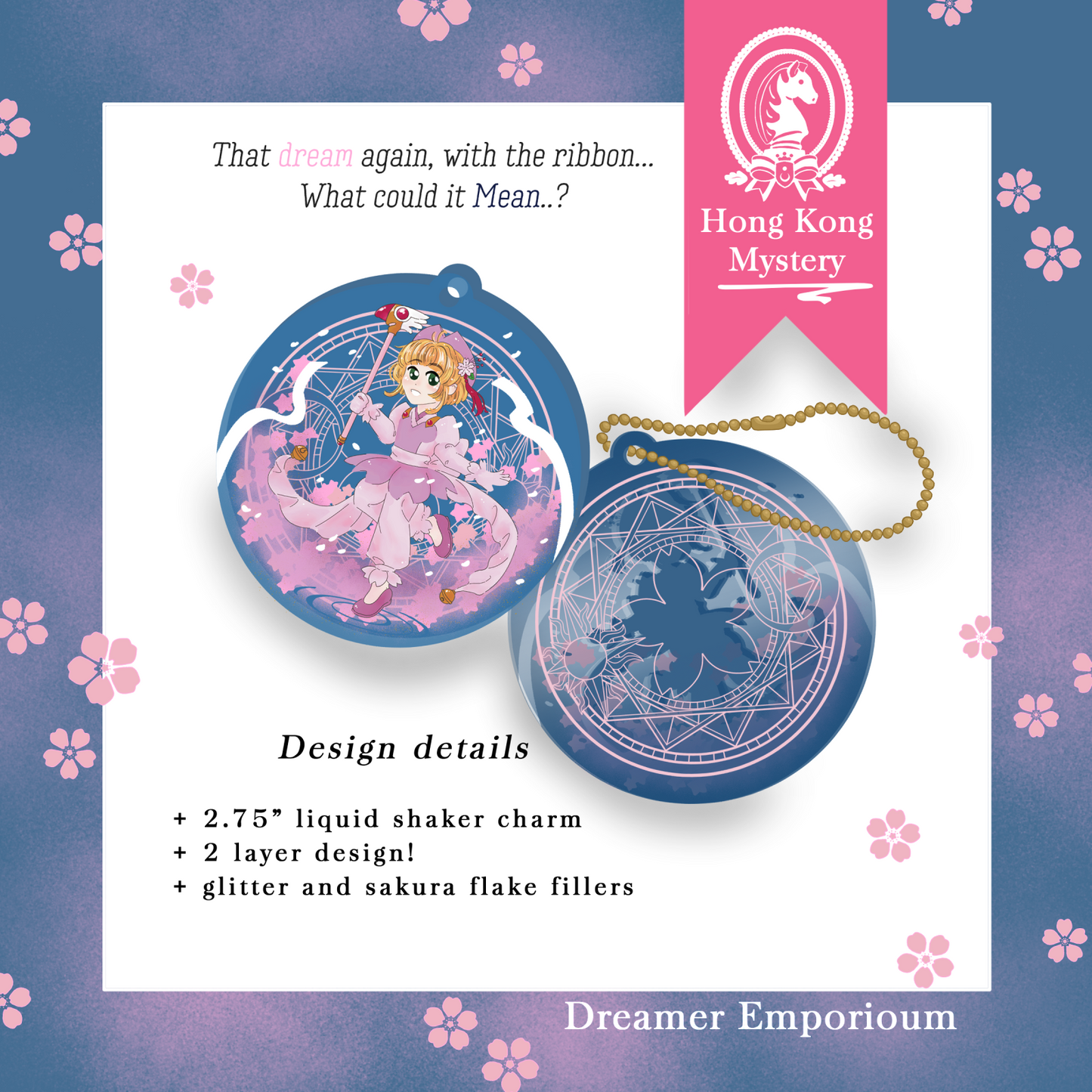 Hong Kong Mystery Glitter Shaker Charm