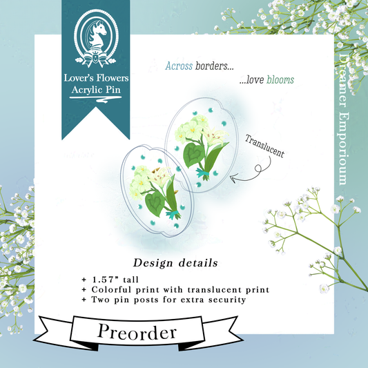 Lover's Flowers Acrylic Pin