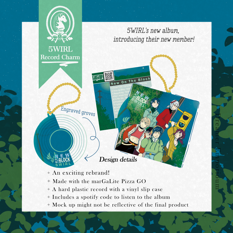 5WIRL - New On The Block Record Charm