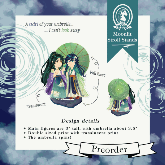 Lover's Umbrella Spinning Acrylic Stand